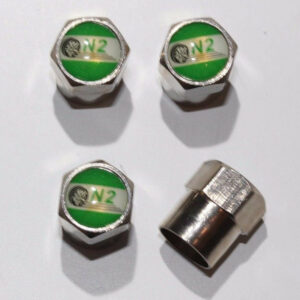N2 Nitro NOS Tire Valve Caps - Plus Free Extra Cap