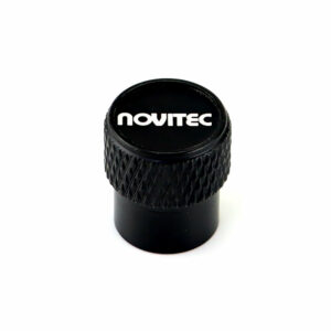 Novitec Wheel Laser Engraved on Black Tire Valve Caps - Extra Spare Cap Total 5 Caps