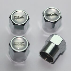 OZ Racing Silver Tire Valve Caps - Plus Free Extra Cap