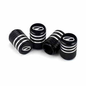 Oldsmobile Black Laser Engraved Tire Valve Caps
