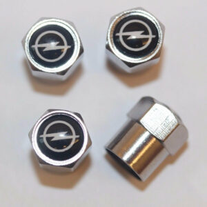 Opel Black Tire Valve Caps - Plus Free Extra Cap