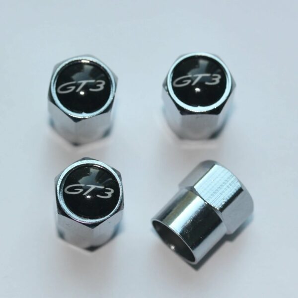 Porsche GT3 Black Tire Valve Stem Caps