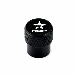 RBP Wheel Laser Engraved on Black Tire Valve Caps - Extra Spare Cap Total 5 Caps