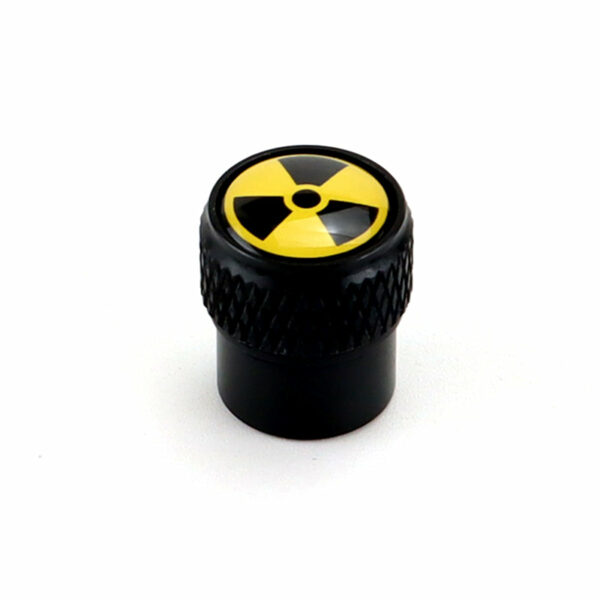 Radioactive Nuclear Symbol Aluminum Tire Valve Caps