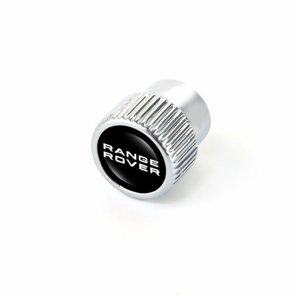 Range Rover Silver Chrome Tire Valve Caps