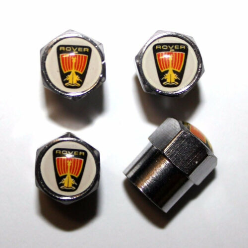 Rover White Tire Valve Caps – Plus Free Extra Cap