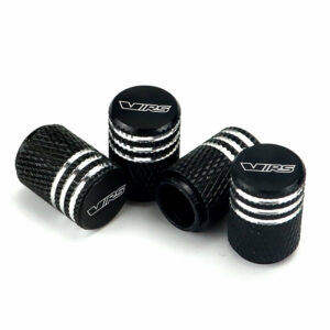 Skoda VRS Black Laser Engraved Tire Valve Caps