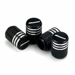 Spoon Black Laser Engraved Tire Valve Caps