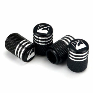 Spoon Crane Black Laser Engraved Tire Valve Caps