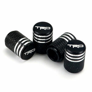 TRD Black Laser Engraved Tire Valve Caps