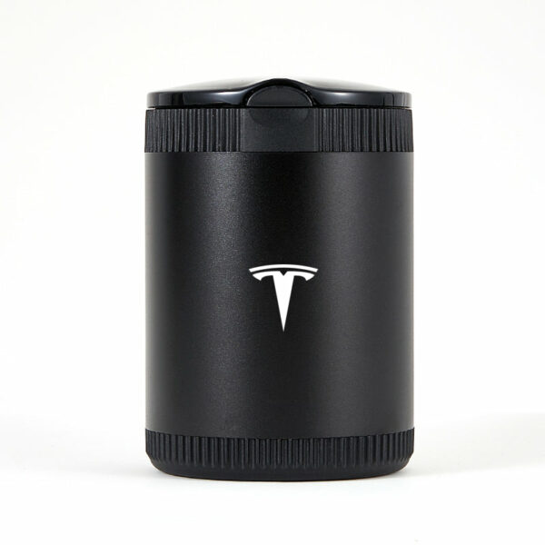 Tesla Black Laser Engraved Portable Led Ashtray ( Large )