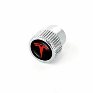 Tesla Silver Chrome Tire Valve Caps