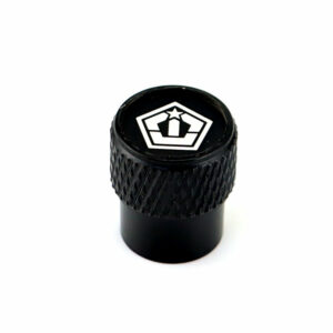 Tis Wheel Laser Engraved on Black Tire Valve Caps - Extra Spare Cap Total 5 Caps
