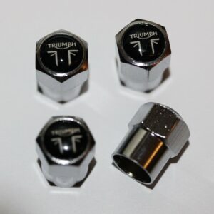 Triumph Black Tire Valve Caps - Plus Free Extra Cap