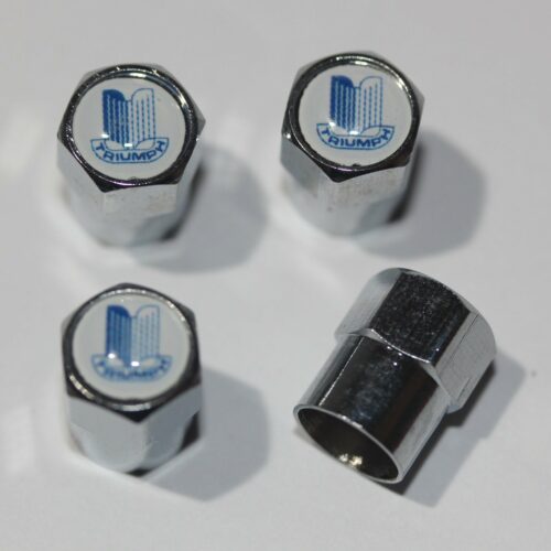 Vintage Triumph Blue Tire Valve Caps – Plus Free Extra Cap