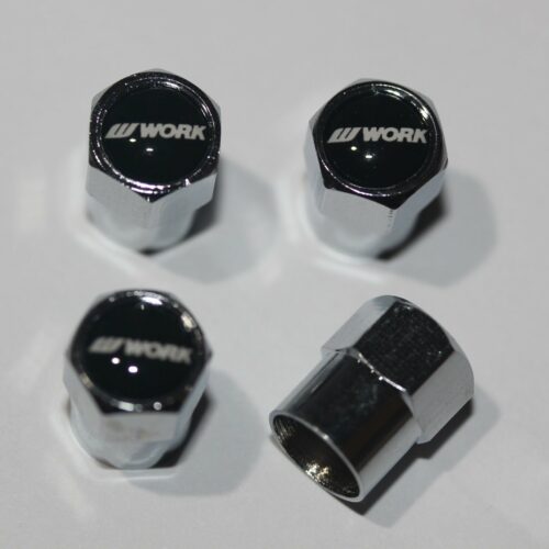 Work Black Tire Valve Stem Caps – Plus Free Extra Cap