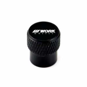 Work Wheels Laser Engraved on Black Tire Valve Caps - Extra Spare Cap Total 5 Caps