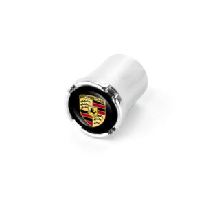 Porsche Chrome Tire Valve Caps - Extra Spare Cap Total 5 Caps