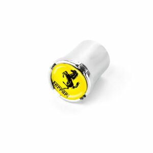Ferrari Chrome Tire Valve Caps - Extra Spare Cap Total 5 Caps