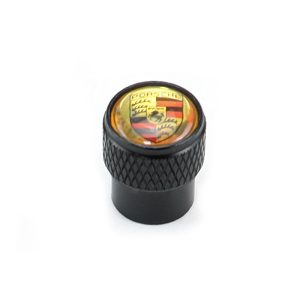 Porsche valve stem caps - Porsche Gold Tire Valve Stem Caps