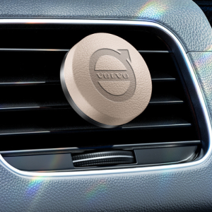 Volvo Car Leather Air freshener Vent Clip With 4 Color of Choice - Milky White