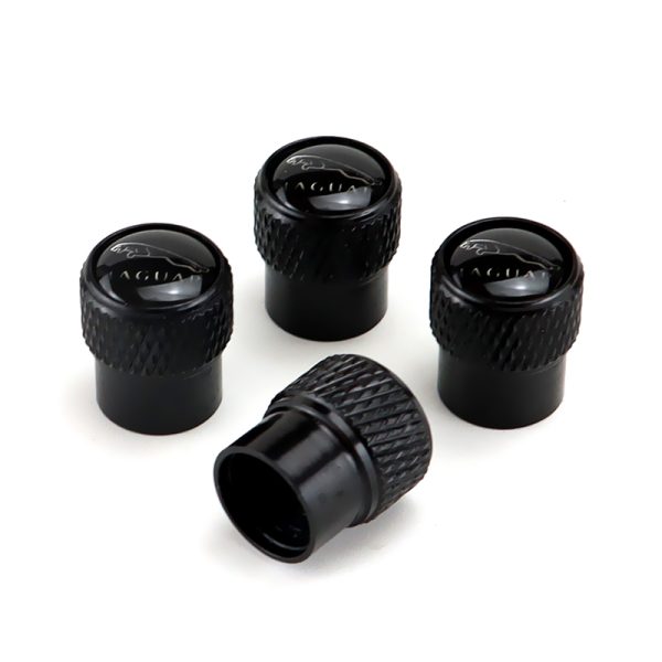 Jaguar Black Tire Valve Caps - Extra Spare Cap Total 5 Caps - Image 2