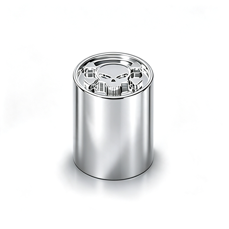 skull silver valve caps